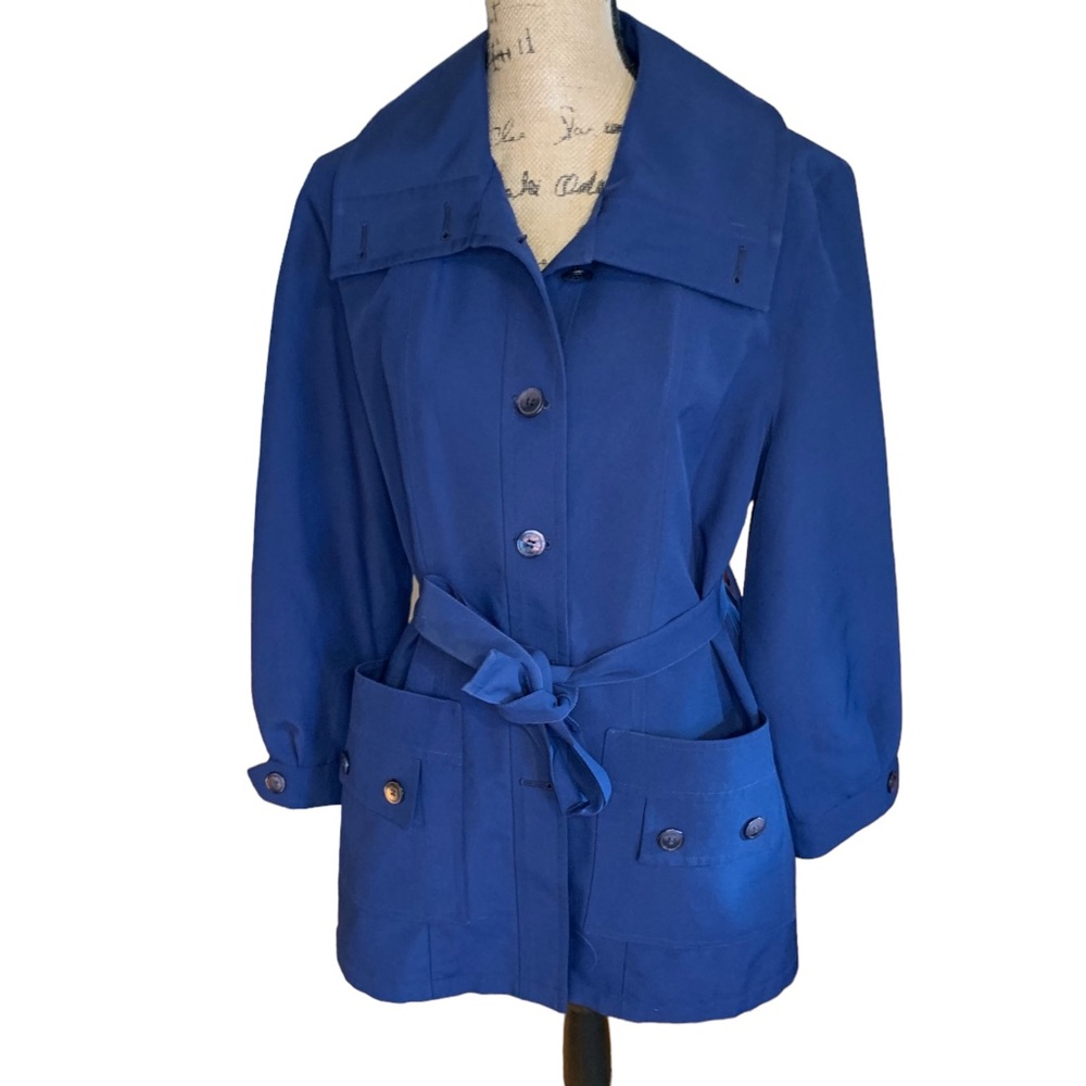 Gorgeous Misty Harbor Women’s Vintage Navy Blue Any Weather Trench Coat